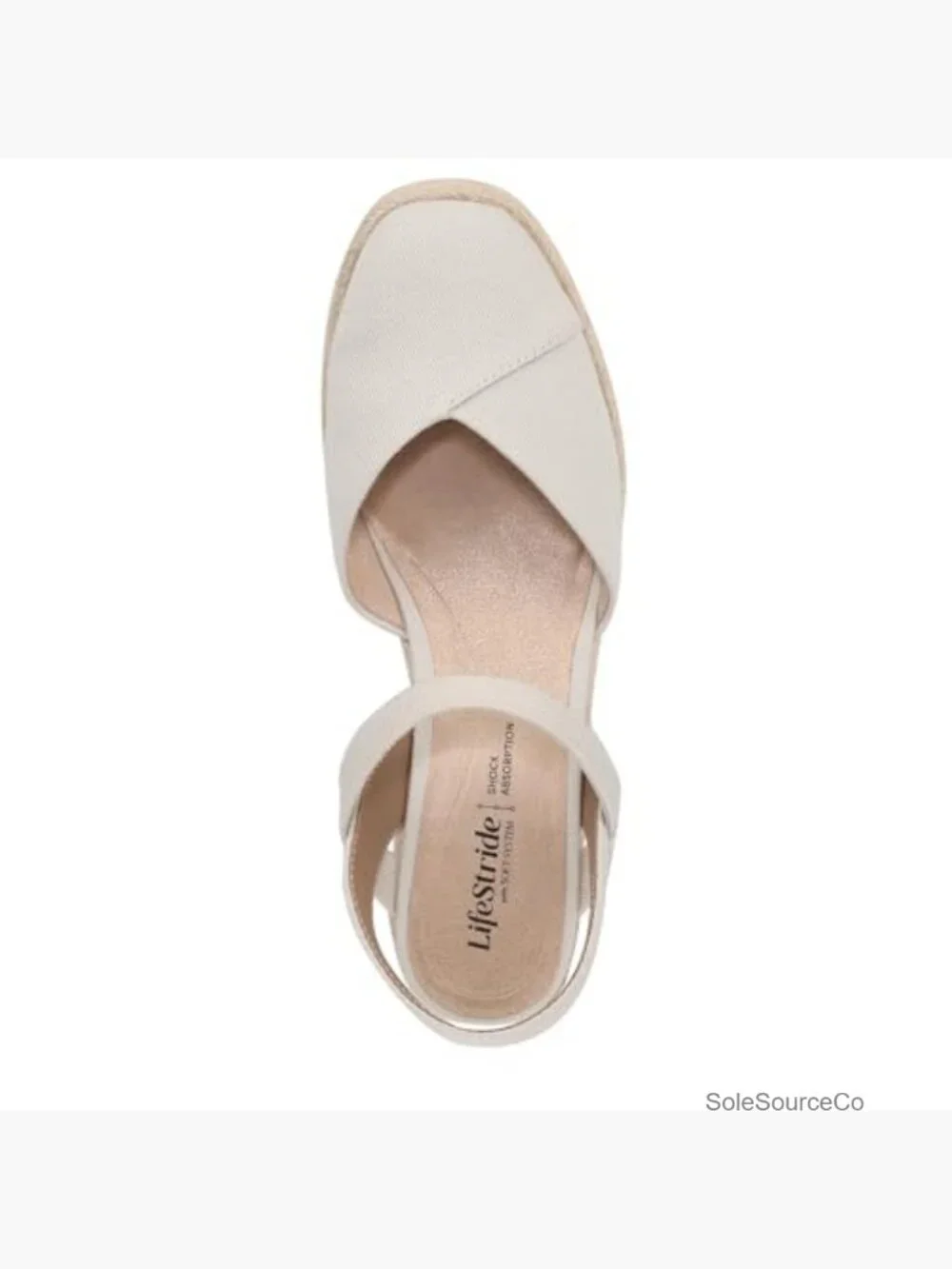 Espadrille Wedge Sandals with Soft System Comfort Technology Slip On Almond Toe